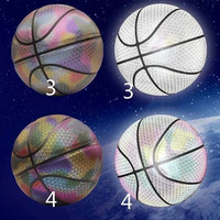 Ballon de basketball professionnel en PU taille 7, brillant et coloré, lumineux dans le noir, pour l'entraînement