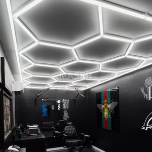 Livraison directe d'usine bricolage luminaire décoratif Salon de coiffure hexagonal meilleures lumières pour salon de coiffure - Product Image 4