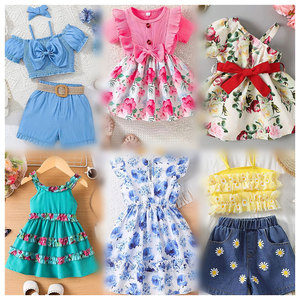 สินค้าใหม่ยกแพ็คขายส่งจำนวนมาก ชุดเดรสเด็ก เสื้อผ้าเด็กฤดูร้อน Ropa De Bebe จัดส่งแบบสุ่ม ชุดเดรสเด็กผู้หญิง - Product Image 5