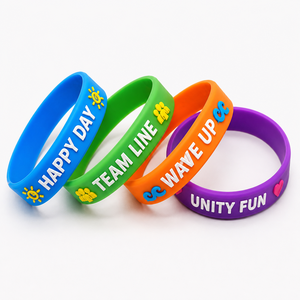 Bracelets promotionnels en silicone gaufré avec logo personnalisé pour événements, festivals, admission, collectes de fonds, campagnes de sensibilisation, cadeaux promotionnels - Product Image 2