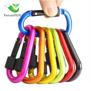 คาราไบเนอร์อะลูมิเนียมอัลลอยด์รูปตัว D ยี่ห้อ FervorFOX ขนาด 5 มม. หลายสี สำหรับแขวนขวดน้ำกลางแจ้ง พวงกุญแจ - Product Image 1