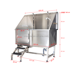 Vasca da Bagno per Cani in Acciaio Inox Durevole EUR <span class=keywords><strong>PET</strong></span>, Vasca per Toelettatura Cani, Prodotto per la Pulizia e la Toelettatura di Animali Domestici in Acciaio Inox - Product Image 2