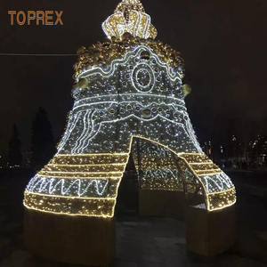Motivo a forma di campana personalizzabile grande 3D ha condotto la luce gigante decorazioni per esterni di natale per l'illuminazione decorativa festiva - Product Image 6
