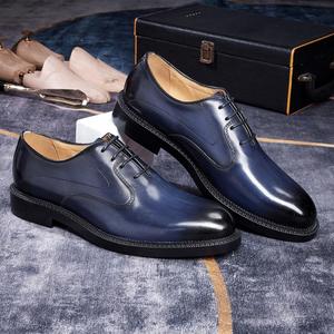 Chaussures de ville classiques pour hommes à semelles épaisses, talons rehaussants, imperméables, respirantes, à semelle rouge, tendance, nouvelle collection automne - Product Image 1