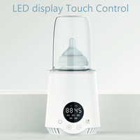 Calentador de Biberones Premium, 110V, Enchufe Europeo, Acero Inoxidable, Control Inteligente de Temperatura, Tecnología de Baño de Agua, Alimentación Automática