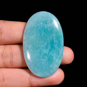 Cabujón de Amazonita Azul-Verde Natural de Alta Calidad, Corte Ovalado Pulido, Gema Semipreciosa Curativa, Piedras Preciosas Sueltas para Joyería - Product Image 5