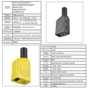 Equipo de Topografía <span class=keywords><strong>GPS</strong></span> RTK Láser Portátil de Alto Rendimiento 2026, Red para Topografía de Terrenos, Receptor GNSS HL3, Mapeo de Campo - Product Image 6