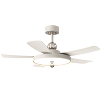 Nouveaux ventilateurs de plafond intelligents à LED de 52 pouces 2025 avec lampes LED et rotation réglable pour salon et maison, avec télécommande Wi-Fi