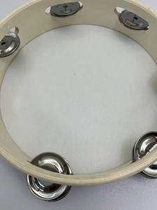 8 Inch Wooden Tambourine Orff Percussion Instrument with Metal Jingles Kids Educational Handheld <b>Drum</b> for Kindergarten Dance OEM - Product Image 5