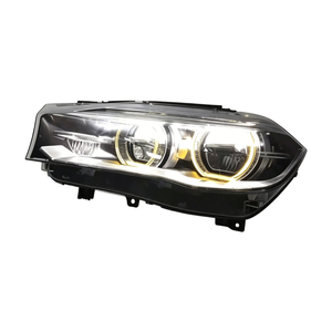 Gruppo Fari Anteriori, Fari LED di Tipo Europeo Aggiornati per <span class=keywords><strong>BMW</strong></span> Serie <span class=keywords><strong>X5</strong></span> F15 2014-2017, Xenon, DRL Giallo-Bianco Commutabile - Product Image 2