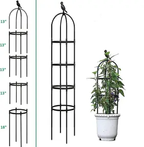 Metal Garden Frame Trellis for Climbing Plants Indoor Potted Plants Arch Lattice Supports for Plants