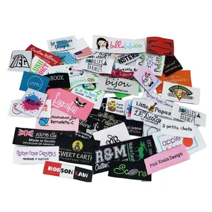 Customize Private High-Density Damask Clothing Woven Garment Label