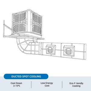 Enfriadores de Aire de 25000m³/<span class=keywords><strong>h</strong></span> con Salida de Aire Inferior, Enfriadores de Aire Evaporativos de Primera Calidad, Ventilador Portátil para Uso en Interiores y Exteriores - Product Image 3