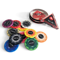 Desain Gratis CIP Poker Keramik Kustom 39Mm 43Mm 50Mm 55Mm Token Poker Bahan Keramik