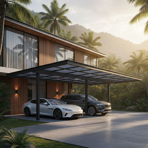 Abri <span class=keywords><strong>de</strong></span> voiture en alliage d'aluminium haute résistance avec toit en polycarbonate à haute transmission, certifié CE, pour extérieur, résistant aux UV - Product Image 2