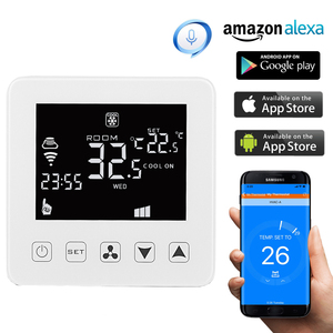 HY08AC Tuya 24V <span class=keywords><strong>0</strong></span>-<span class=keywords><strong>10V</strong></span> Điều Chỉnh Nhiệt Độ Tường 3 Quạt Điều Chỉnh Nhiệt Độ Phòng Với Alexa Google Home - Product Image 3