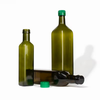 Bouteilles en verre de luxe de 100 ml à 1000 ml pour vinaigre et huile d'olive, avec bouchons à vis et becs verseurs, surface givrée