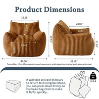 Canapé convertible japonais moderne, fauteuil inclinable à haute densité, canapé sectionnel une place avec emballage sous vide pour salon