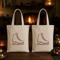 Pochette cadeau en toile pour réunions de famille, sac fourre-tout en toile personnalisable avec motifs, disponible en stock