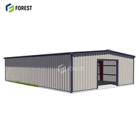 Edificio Prefabricado de Acero Resistente para Comercios, Estructura de Gran Vano con Ventanas de Aleación de Aluminio Certificadas CE, Servicios de Soldadura y Corte