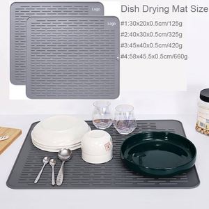 Tapis de séchage pour vaisselle LA Kitchen, résistant à la chaleur, en caoutchouc, pour évier, dessous de plat en silicone pour comptoir de cuisine - Product Image 2
