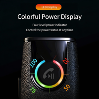 Receptor AUX BT5.4 de 3.5 mm con Luz Ambiental RGB, Reproducción de Tarjetas TF, Llamadas Manos Libres, Mini Conversor de Audio Inalámbrico para Auto y Hogar