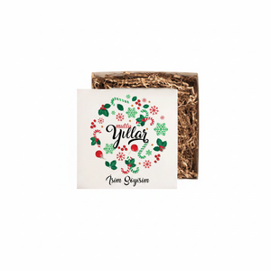Personalized <b>Empty</b> Christmas Design <b>Gift</b> <b>Box</b> with Name 1 Piece Holiday Ornament Supply - Product Image 2
