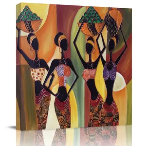 Popolare design retrò donne africane digitale pittura murale per la decorazione domestica dell'hotel