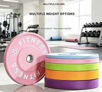Plaques d'haltères en fonte à gros trous couleur macaron, équipement de fitness unisexe, ensemble d'entraînement avec barre, fabriqué en Chine