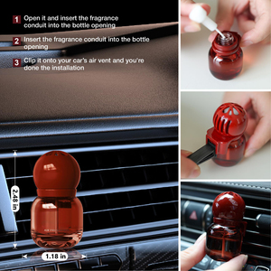 Biểu Tượng Tùy Chỉnh 50Ml Xe Sử Dụng Làm Mát Không Khí Khuếch Tán Lọ Thủy Tinh Hương Thơm Chất Lỏng Tinh Dầu Khuếch Tán Với Lâu Dài Xe Hương Thơm - Product Image 5