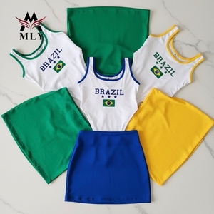 Fabricant <span class=keywords><strong>de</strong></span> maillots <span class=keywords><strong>de</strong></span> <span class=keywords><strong>bain</strong></span> sur mesure, maillots <span class=keywords><strong>de</strong></span> <span class=keywords><strong>bain</strong></span> thème Brésil, vente en gros, <span class=keywords><strong>maillot</strong></span> <span class=keywords><strong>de</strong></span> <span class=keywords><strong>bain</strong></span> une pièce pour femme à coupe haute avec mini-jupe - Product Image 2