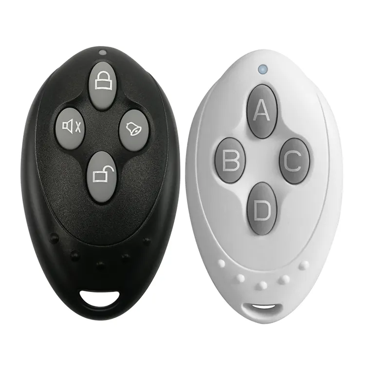 New Plastic Customized 4 Buttons Remote Control for Sliding Gate Opener 433.92MHz White/Black Remote Control Transmitter AG011