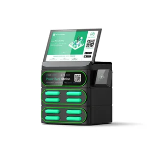 4G 6000 mAh Banco de energía compartido quiosco Mesa autoservicio estación de carga de teléfono celular móvil con pago con tarjeta