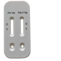 Bandelette de test rapide combinée FeLV FIV en gros, Kit de test rapide combiné FeLV FIV IVD, Test sur sang total, sérum, plasma, Diagnostic vétérinaire pour chat
