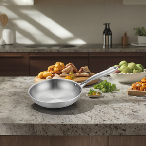 Chảo rán ba lớp thép không gỉ cao cấp chống dính, dùng cho nấu ăn tại nhà, thích hợp cho bít tết và trứng - Product Image 1