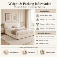 Modernes Plattformbettgestell mit maßgefertigtem Kunstleder für King- und Queen-Size-Betten in Apartment-Schlafzimmern