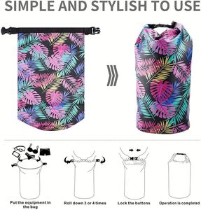 Borsa Impermeabile Compatta e Resistente da 2l-50l per Escursionismo, Surf, Kayak, Arrampicata e Tour, Zaino Portatile in PVC Impermeabile - Product Image 5
