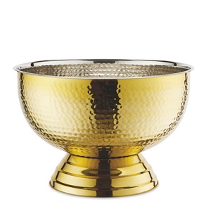 Enfriador de vino nuevo con acabado dorado de diseño martillado, cuencos de champán de acero inoxidable, Enfriador de cerveza de vino tinto, cuenco de champán - Product Image 1