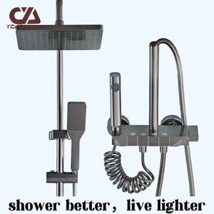 Nouveau design Mitigeur de douche avec système de pluie douce et silencieuse et noyau en céramique pour villas et appartements YICAI2025103101 Mitigeur de douche à double poignée - Product Image 6