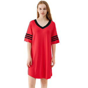 Abito <span class=keywords><strong>da</strong></span> <span class=keywords><strong>notte</strong></span> morbido <span class=keywords><strong>per</strong></span> ragazze camicia <span class=keywords><strong>da</strong></span> <span class=keywords><strong>notte</strong></span> a manica corta <span class=keywords><strong>camicie</strong></span> <span class=keywords><strong>da</strong></span> <span class=keywords><strong>notte</strong></span> in bambù <span class=keywords><strong>da</strong></span> donna - Product Image 4