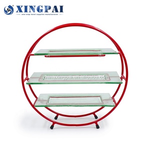 Xingpa khách sạn tiệc thiết bị đám cưới trang trí hiển thị thực phẩm risers tự chọn hiển thị thực phẩm đứng với tấm kính - Product Image 2