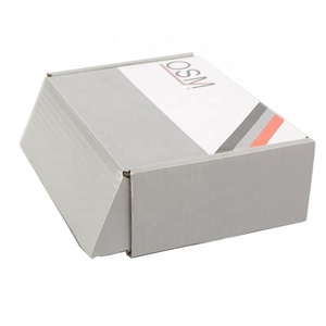 Caja de envío de cartón corrugado plegable de embalaje de comercio electrónico blanco mate barato al por mayor - Product Image 5