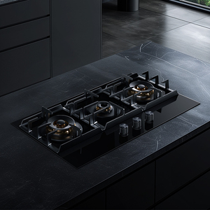 Dibet/ Dibarite Dibet kompor gas panel besar meja api besar tertanam dua tujuan tiga mata empat mata kompor gas - Product Image 5