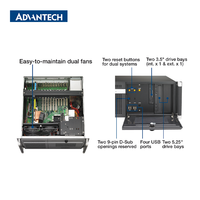 Châssis d'ordinateur industriel Advantech ACP-4010 4U, boîtier PC pour rack, planche arrière 15 emplacements, faible bruit, double ventilateur, équipement industriel