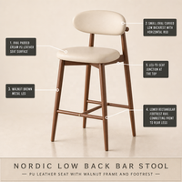 Chaise haute en fer de luxe léger, tabouret de bar nordique avec dossier, chaise de bar moderne minimaliste pour comptoir de bar à domicile