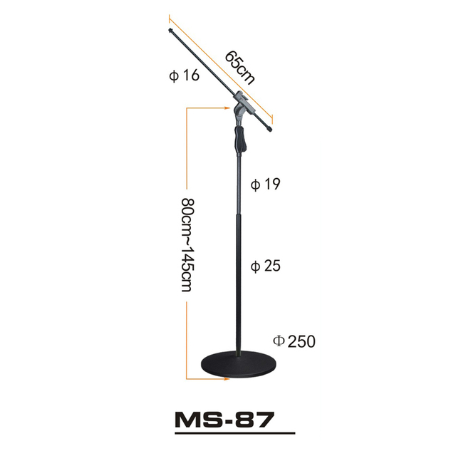 Bo Om Microphone Stand Heavy Duty Metal Base