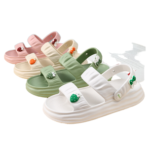 <span class=keywords><strong>Sandalias</strong></span> Planas Antideslizantes de Dos Tiras de Material Eva <span class=keywords><strong>para</strong></span> Mujer Joven, Lindas <span class=keywords><strong>para</strong></span> la Playa y Actividades al Aire Libre - Product Image 1