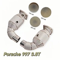 Collecteur d'échappement haute performance 200 cellules pour Porsche 911 997.2 Turbo 3.8T en acier inoxydable 304 avec isolation, pour une amélioration de puissance, 100% compatible