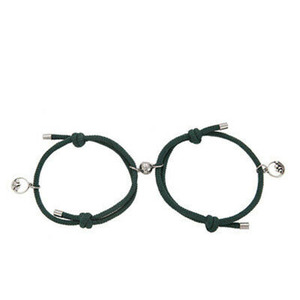 2個Magnetic <span class=keywords><strong>Couple</strong></span> <span class=keywords><strong>Bracelet</strong></span> Adjustable Braided Rope Friendship <span class=keywords><strong>Magnet</strong></span> Braceletsカップルのための - Product Image 6