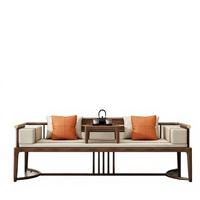 Canapé-lit 3 places de style moderne de luxe, inspiré du milieu du siècle, avec chaise longue et lit Luohan, idéal pour appartement